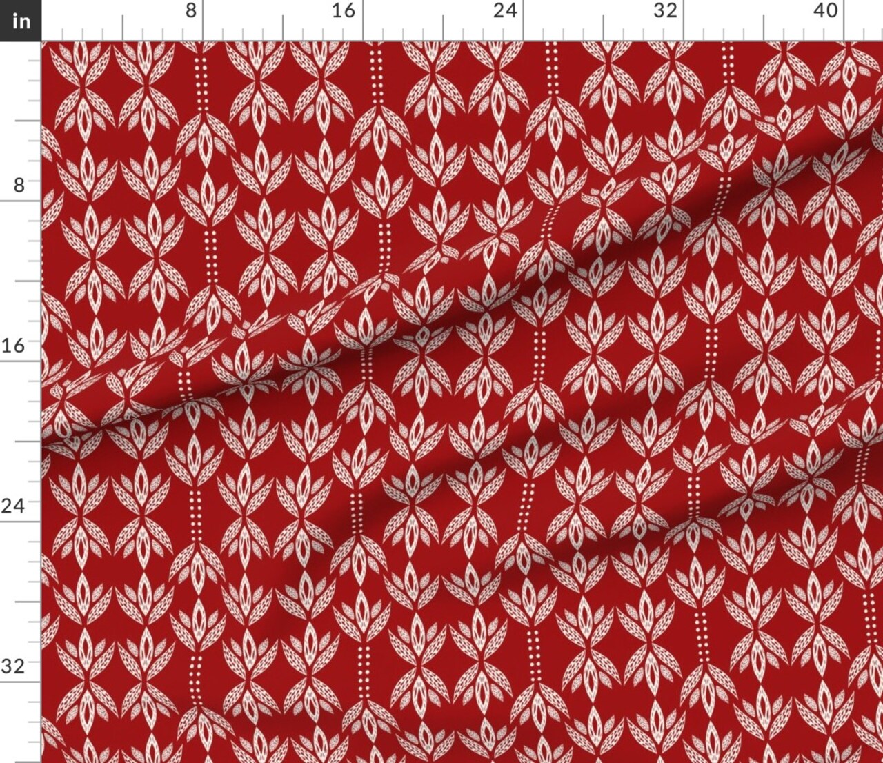 Flower Stripes Christmas Custom Printed Fabric by Spoonflower Various Fabrics by the Yard or Fat Quarter